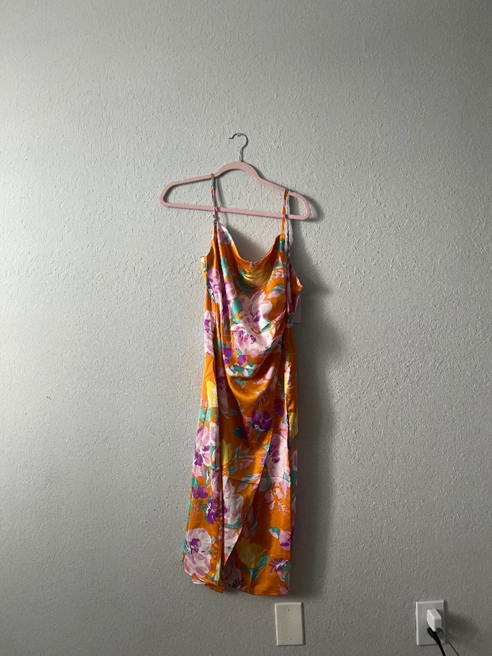 A floral midi dress with slit NWT